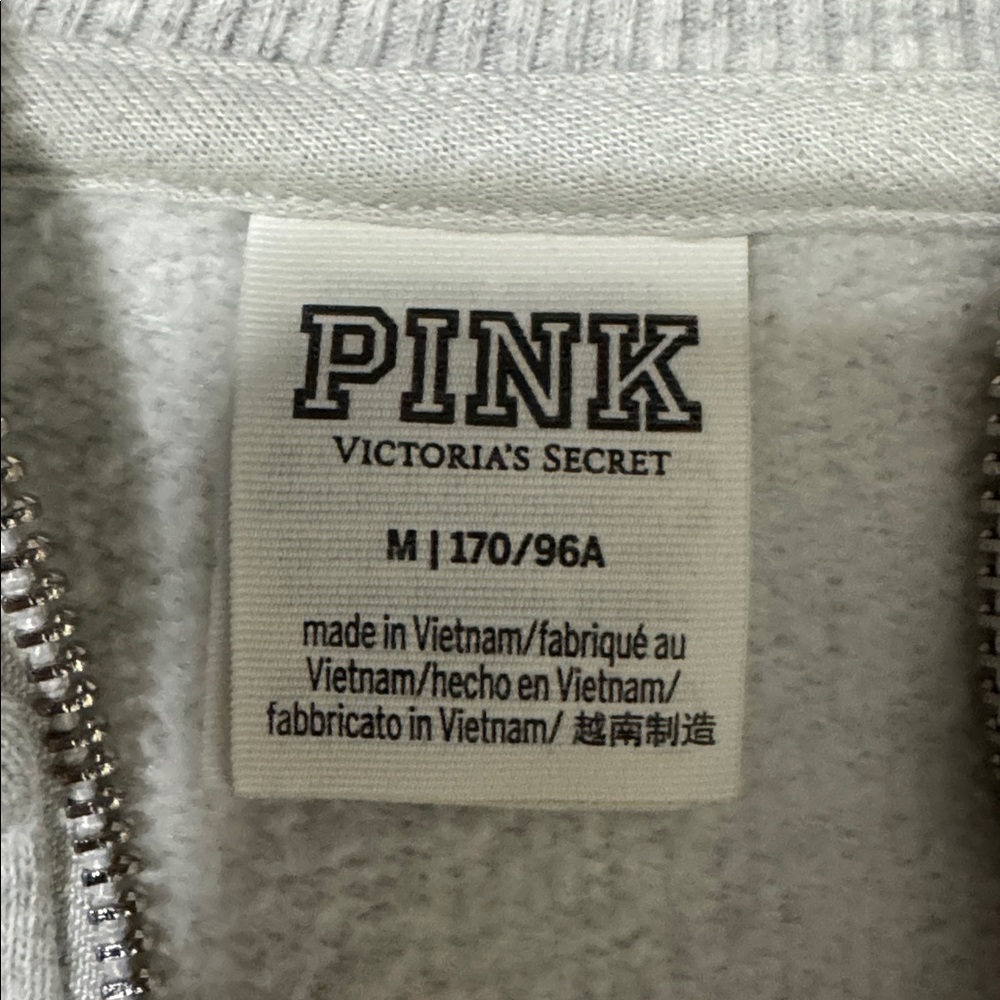 PINK by Victorias Secret cropped grey sweatshirt. Size M - Picture 3 of 6